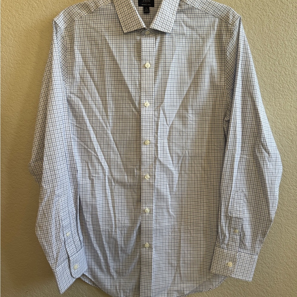 NWT J. Crew Factory Men's Wrinkle-Free Dress Shirt Slim Fit Small - Picture 2 of 4